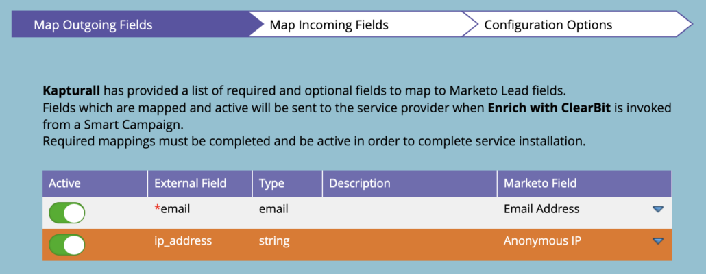 ClearBit Outbound Mapping